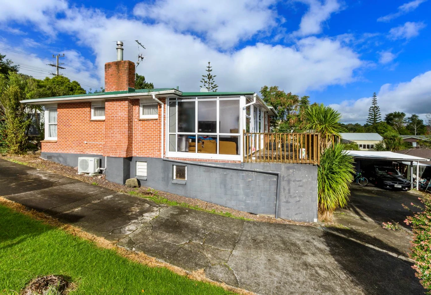 575m2 section on Local Centre zoning, 118m2 Brick 3 beds 2 baths house with carport and standalone double garage, Downstairs a massive rumpus room and Complete with an additional bathroom and laundry, 450 Don Buck Road Massey, Auckland