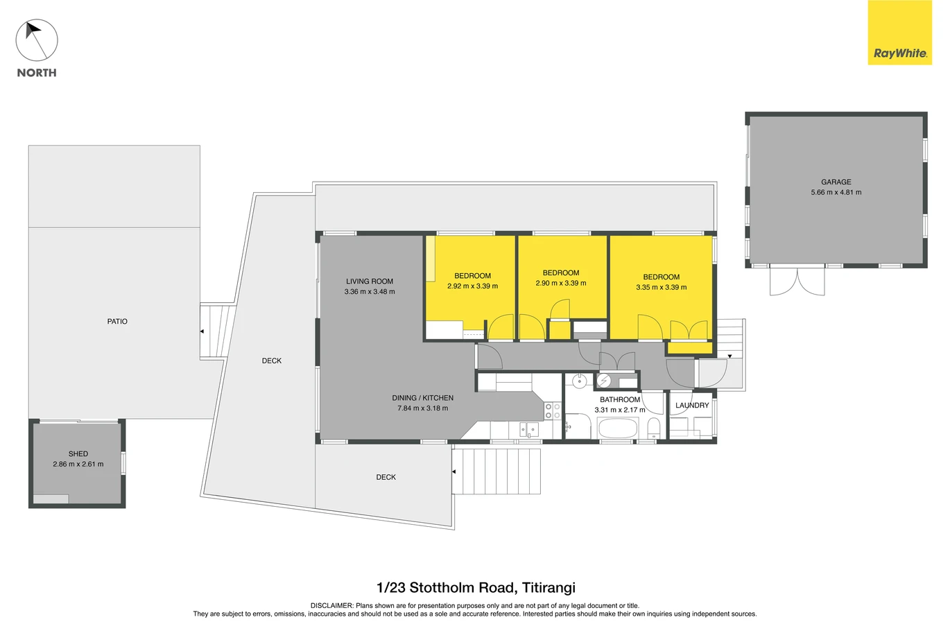 Standalone 3 beds 1 bath house with car parks and a fantastic separate studio, Zoned for Green Bay Primary School and Green Bay High School. 1/23 Stottholm Road Titirangi, Auckland