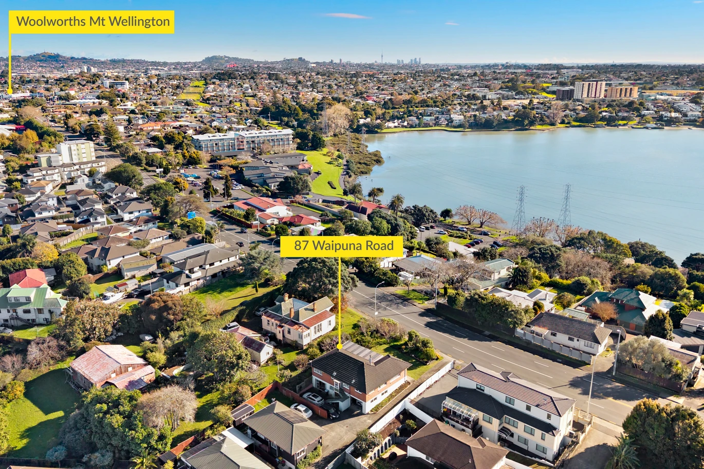 Once in nearly 25 years, 648m2 section, 225m2 Brick and tile 3 beds 1 bath house with double garage, workshop, a large rumpus and ample storage, Approx. 3 minutes to Sylvia Park Shopping Centre and motorway access, 87 Waipuna Road Mount Wellington, Auckland