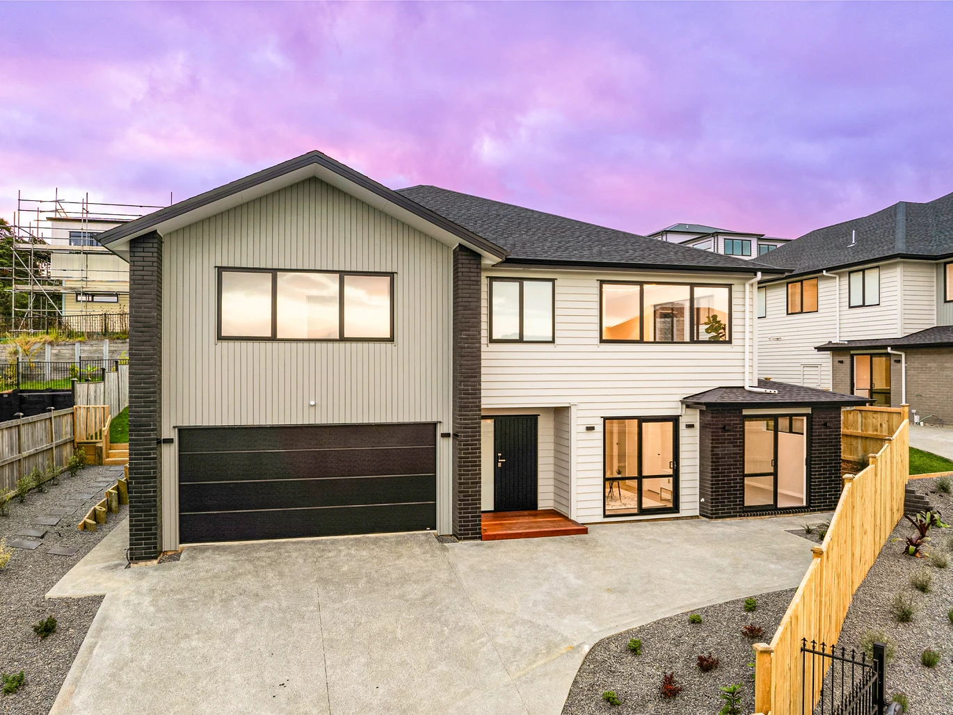 561m2 section, 2 kitchens, 289m2 Brandnew 6 beds (1 ensuite) 4 baths house with double garage and 2 beds granny downstairs, Underfloor heating in all bathrooms, Central air conditioning upstairs and a separate heat pump downstairs, 12 Saw Lane Swanson,, Auckland