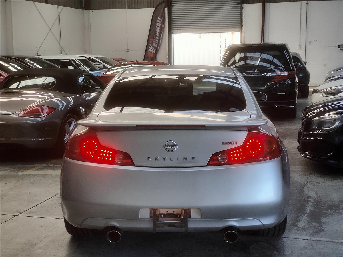 2005 Nissan Skyline 350GT PREMIUM COUPE V6 RWD/JDM Coupe Automatic, 4 seats, Silver, Petrol, 3,500 cc, 75,200 km