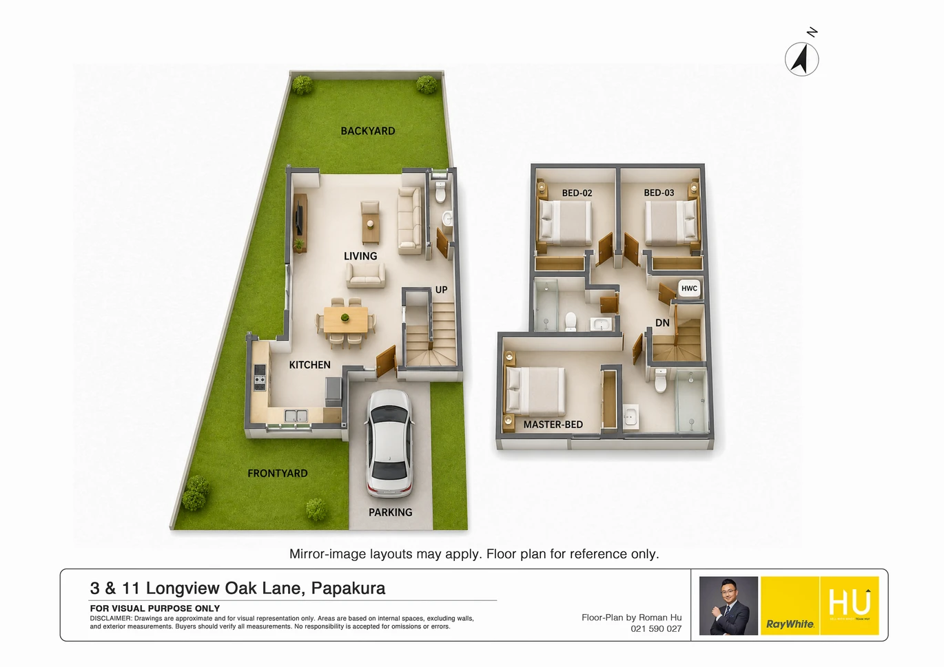 Brandnew, 108m² floor ,3 beds, 2.5 bathrooms, and 1 off-street parking. 11 Longview Oak Lane Papakura, Auckland