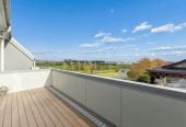 With three balconies in total, 2 beds 1 bath modern two-level apartment with 1 car park, next to Barry Curtis Park and the Fo Guang Shan Temple, 16/63 Kestev Drive, Flat Bush, Auckland