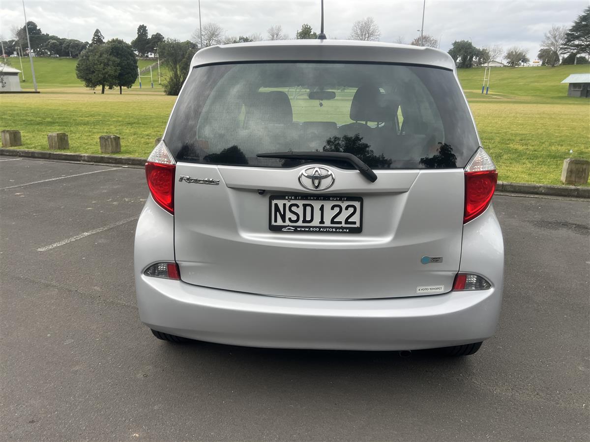 2012 Toyota Ractis /CURRENT WOF AND REGO Hatchback Automatic, 5 seats, Silver, Petrol, 1,320 cc, 57,800 km