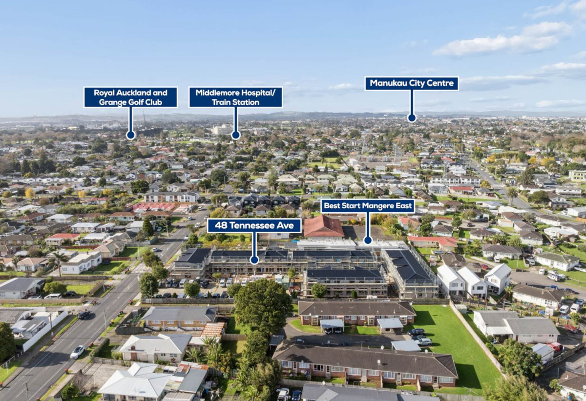 32 Brandnew homes, Flexible Layouts: Choose from 2-bed/1-bath, 2-bed/2-bath, or spacious 3-bed/2-bath designs, Every home includes one dedicated off-street parking, Lots 1-32/48 Tennessee Avenue, Mangere East, Auckland
