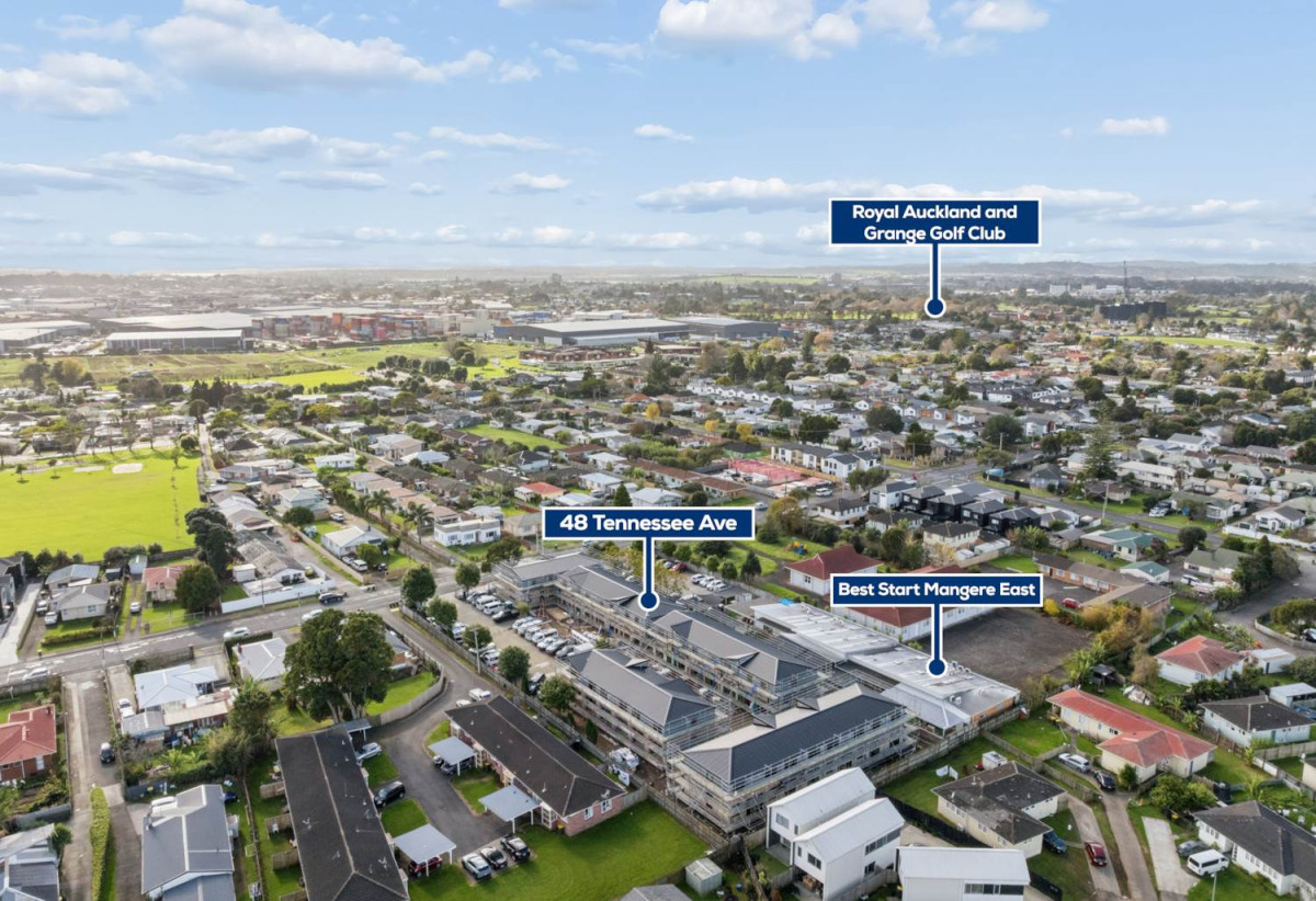 32 Brandnew homes, Flexible Layouts: Choose from 2-bed/1-bath, 2-bed/2-bath, or spacious 3-bed/2-bath designs, Every home includes one dedicated off-street parking, Lots 1-32/48 Tennessee Avenue, Mangere East, Auckland