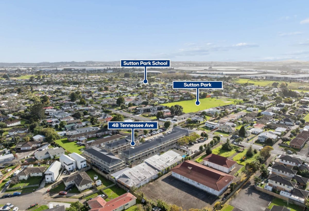 32 Brandnew homes, Flexible Layouts: Choose from 2-bed/1-bath, 2-bed/2-bath, or spacious 3-bed/2-bath designs, Every home includes one dedicated off-street parking, Lots 1-32/48 Tennessee Avenue, Mangere East, Auckland