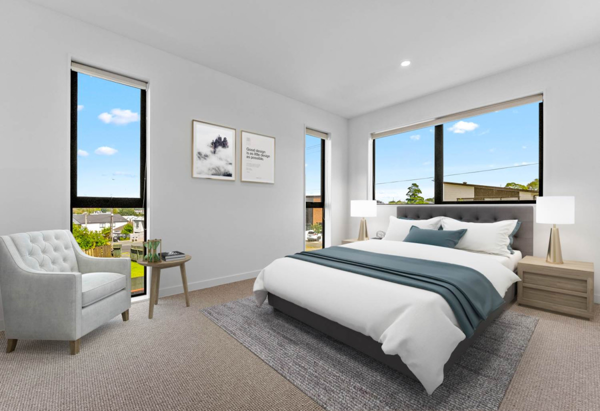 Urgent Sale – Motivated Vendor Says Sell, Striking dark charcoal brick exterior, Brandnew 3 beds + study 3 baths home with garage, Lot 2-5/135 Leybourne Circle, Glen Innes, Auckland