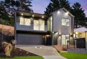 529m2 section, Built by Mars Living Construction, and presented as the development’s show home, 5 beds 3 baths house with double garage, 1 ensuite ground floor, Central air-conditioning with individual room controls, Underfloor heating in bathrooms, 244C West Hoe Heights, Orewa, Auckland