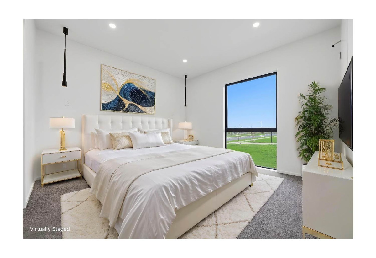 Brandnew standalone 4 beds 3.5 baths house with garage and deck, Park already nearby – plus a new commercial area under construction, easy motorway access, 19 Karaka Village Parade, Karaka, Auckland