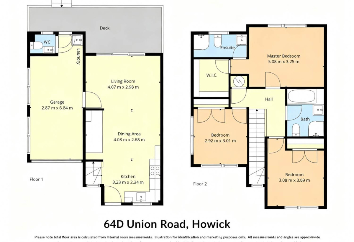 3 beds 2.5 baths home with garage, a private deck and fully fenced garden, Walking distance to New World and Moore Street shops, 64D Union Road, Howick,Auckland