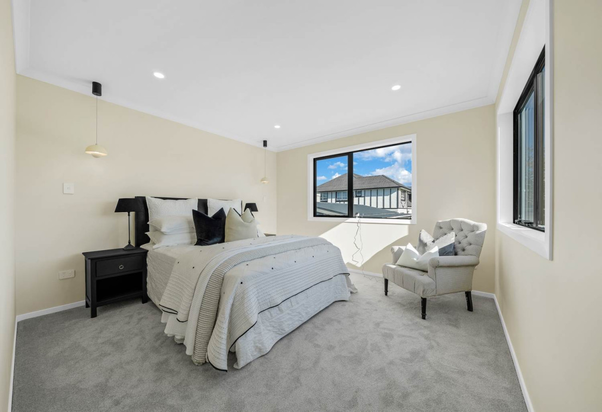 Brandnew standalone 4 beds 2.5 baths home with garage, Sunny deck and paved patio, fully fenced yard, Ventilation system and intercom, Lot 1-4/25 La Perouse Street, Botany, Auckland