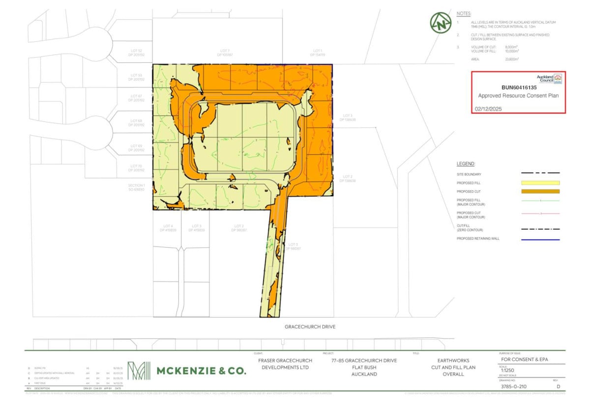 Botany Downs Secondary College zone, Large Freehold Sections in Prestigious Flat Bush, with generous land sizes ranging from 480sqm to 778sqm (mol). Lot 14/77-85 Gracechurch Drive, Flat Bush, Auckland