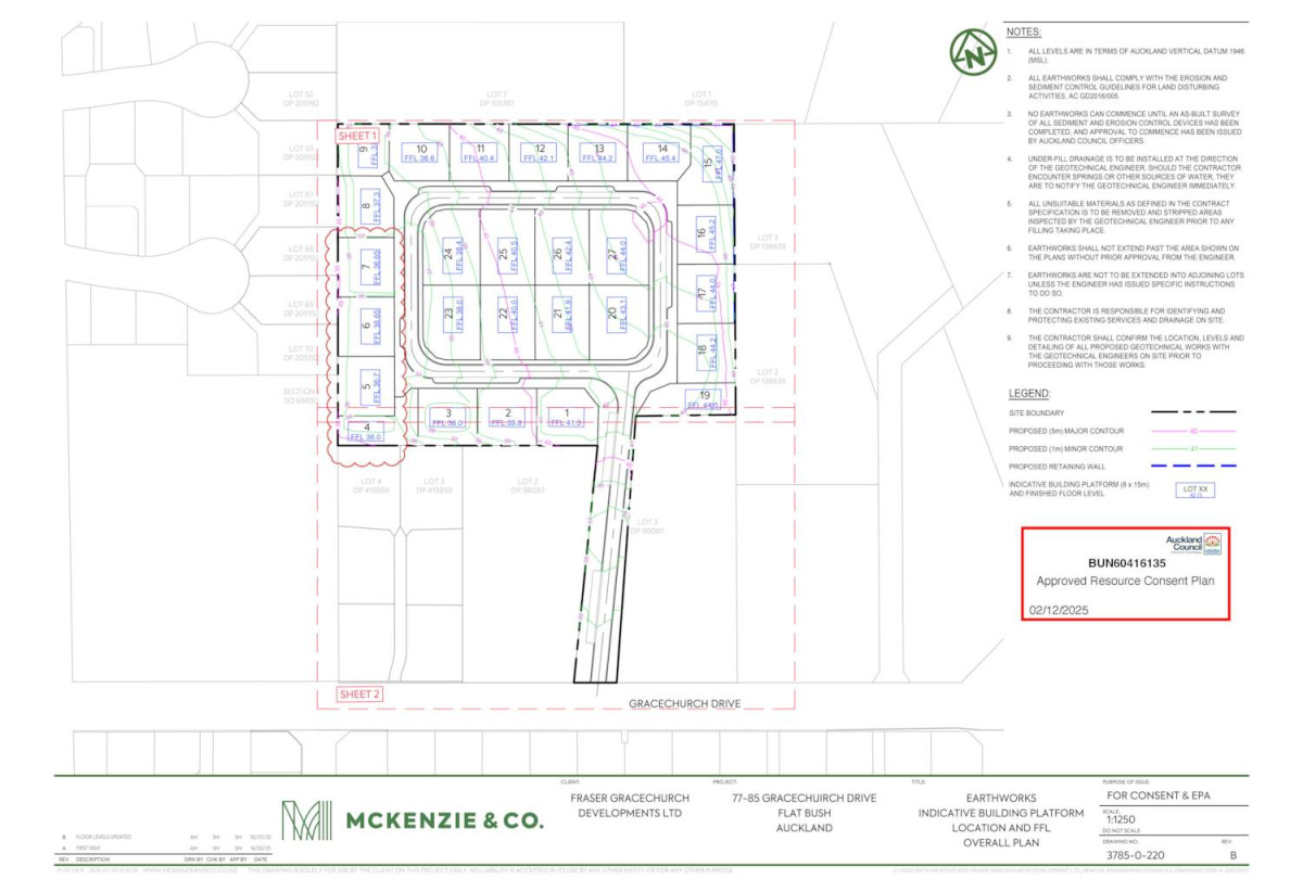 Botany Downs Secondary College zone, Large Freehold Sections in Prestigious Flat Bush, with generous land sizes ranging from 480sqm to 778sqm (mol). Lot 14/77-85 Gracechurch Drive, Flat Bush, Auckland