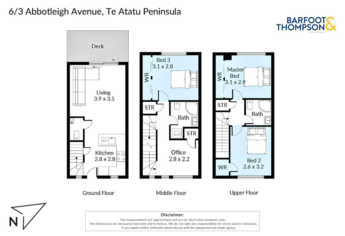Asking $685,000 – priced for an immediate sale, 99m2 Affordable 3 beds 2.5 baths home with car park, Flexible second living area or home office, 6/3 Abbotleigh Avenue, Te Atatu Peninsula, Auckland
