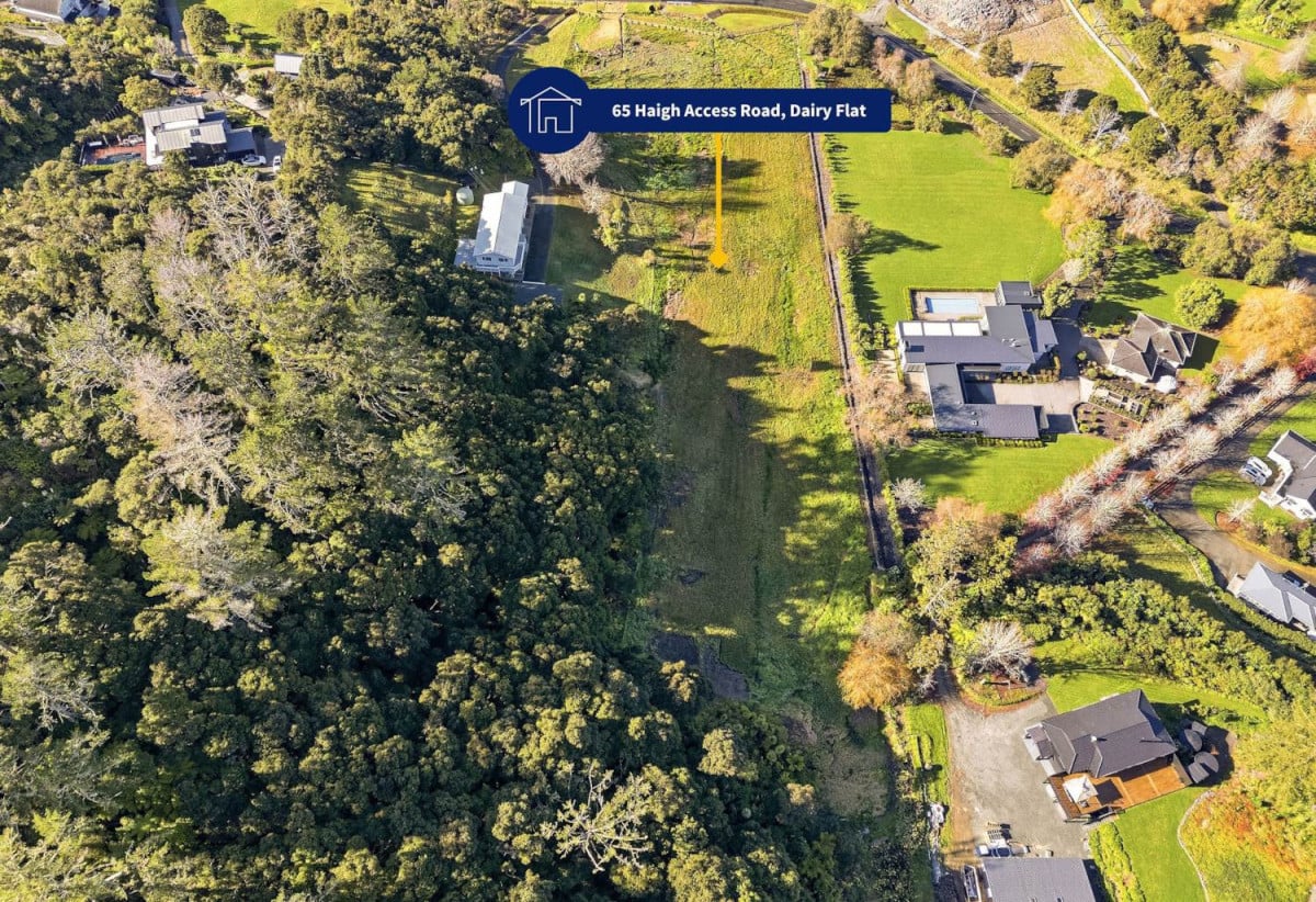 This spectacular north-facing, sunny 20552m2 Private Country Section – Your Dream Home Awaits, 65 Haigh Access Road, Dairy Flat, Auckland