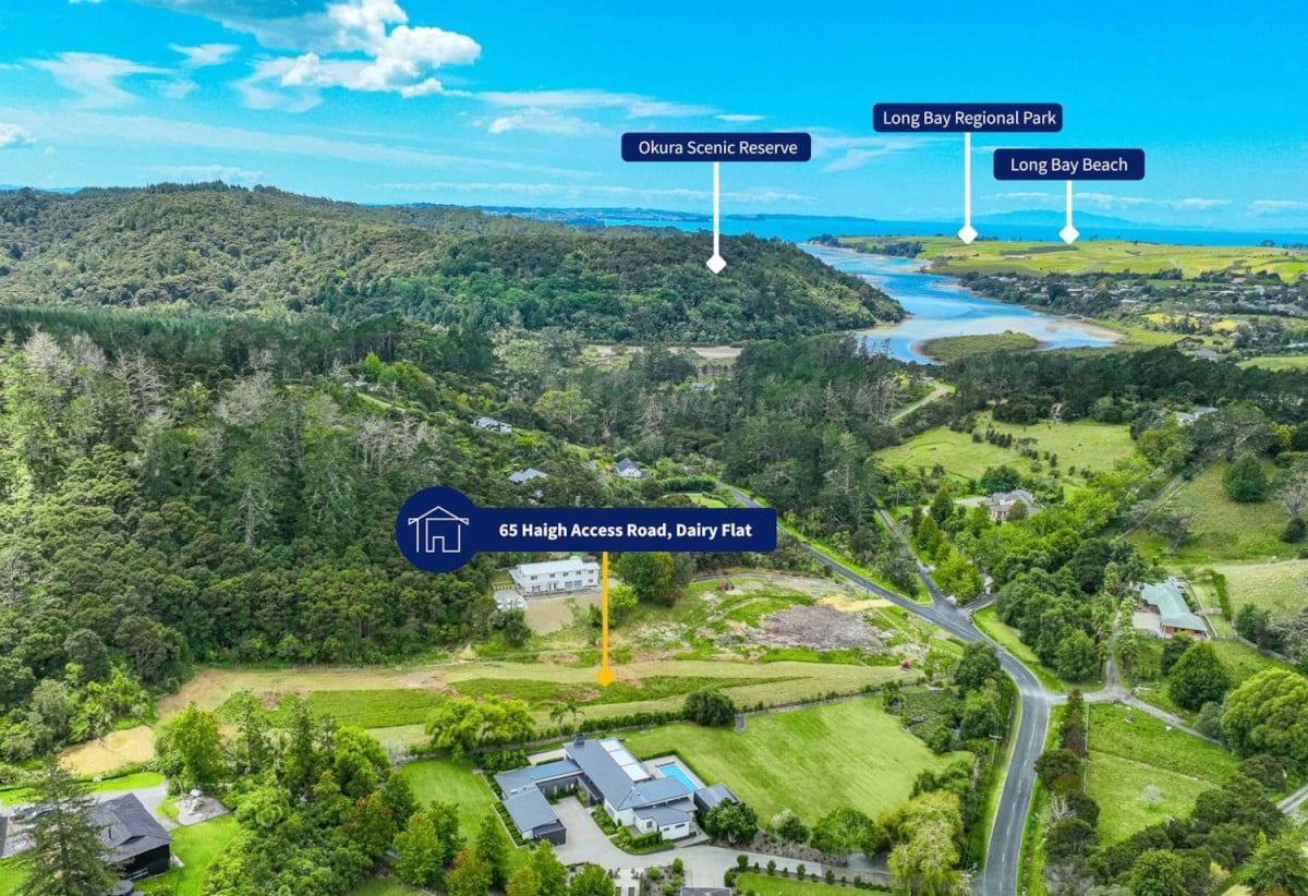 This spectacular north-facing, sunny 20552m2 Private Country Section – Your Dream Home Awaits, 65 Haigh Access Road, Dairy Flat, Auckland