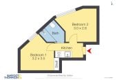 Double Grammar school zone, 27m2 Freehold 2 beds 1 bath apartment, Both bedrooms with external windows for plenty of natural lights, High on the 8th floor with a sunny north-facing aspect, The University of Auckland and AUT are just a short stroll away, zoned for Auckland Grammar and Auckland Girls’ Grammar School, 8A/30 Symonds Street, City Centre, Auckland