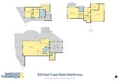 Unbeatable Views & Newly Renovated, 817m2 section, 3 beds + study 2 baths house with double garage, 825 East Coast Road, Browns Bay, Auckland