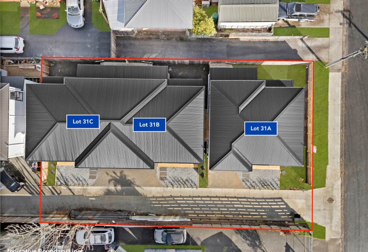 129m2 Brandnew freehold 4 beds 3 baths home with garage, 1 bed 1 bath ground floor, Lot 2/31 Fernaig Street, Papakura, Auckland
