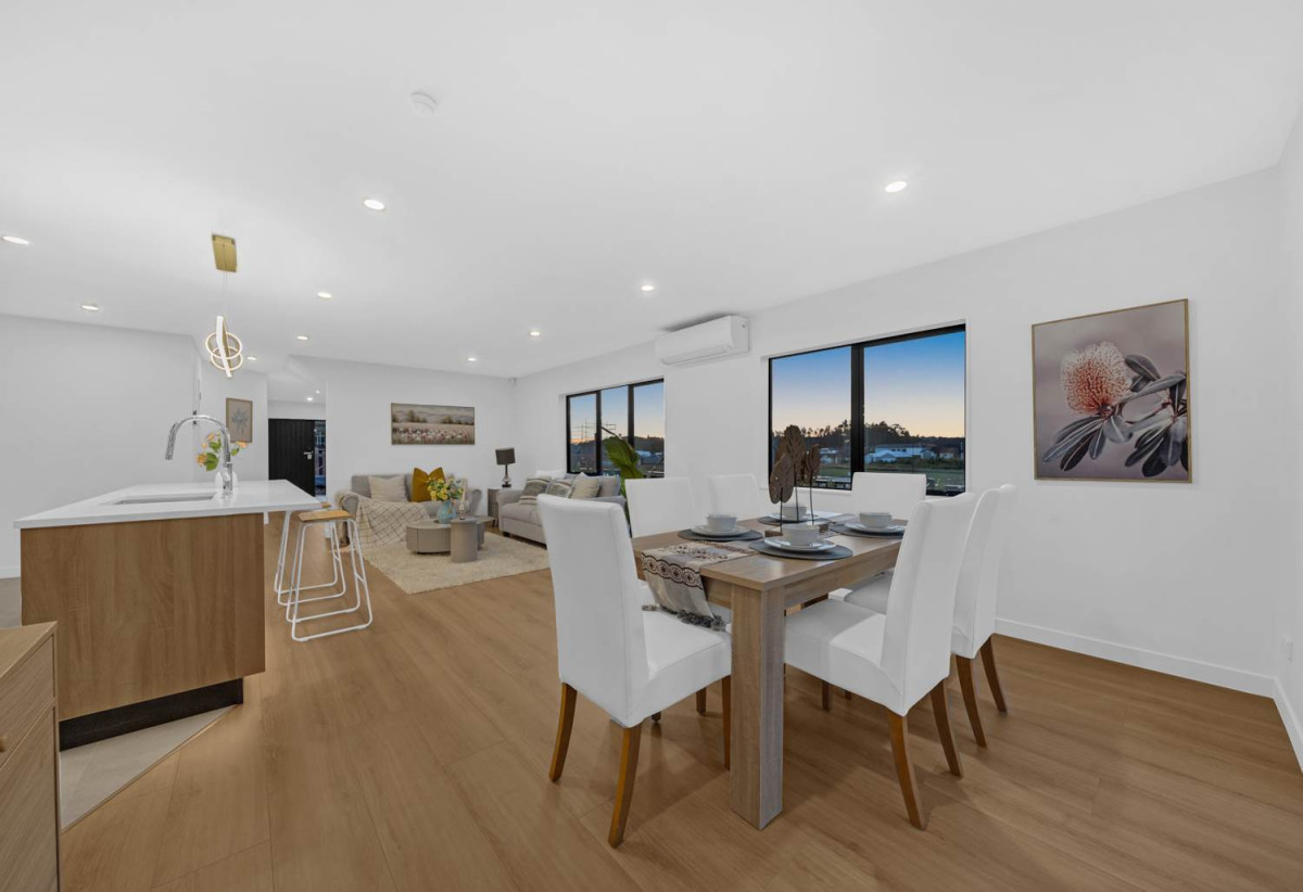 2 kitchens, 5 beds 3.5 baths house with double garage, A versatile self-contained accommodation wing with its own living area, 1 bed, 1 bath and private external entrance, 61 Rongoa Maori Way, Pukekohe, Auckland