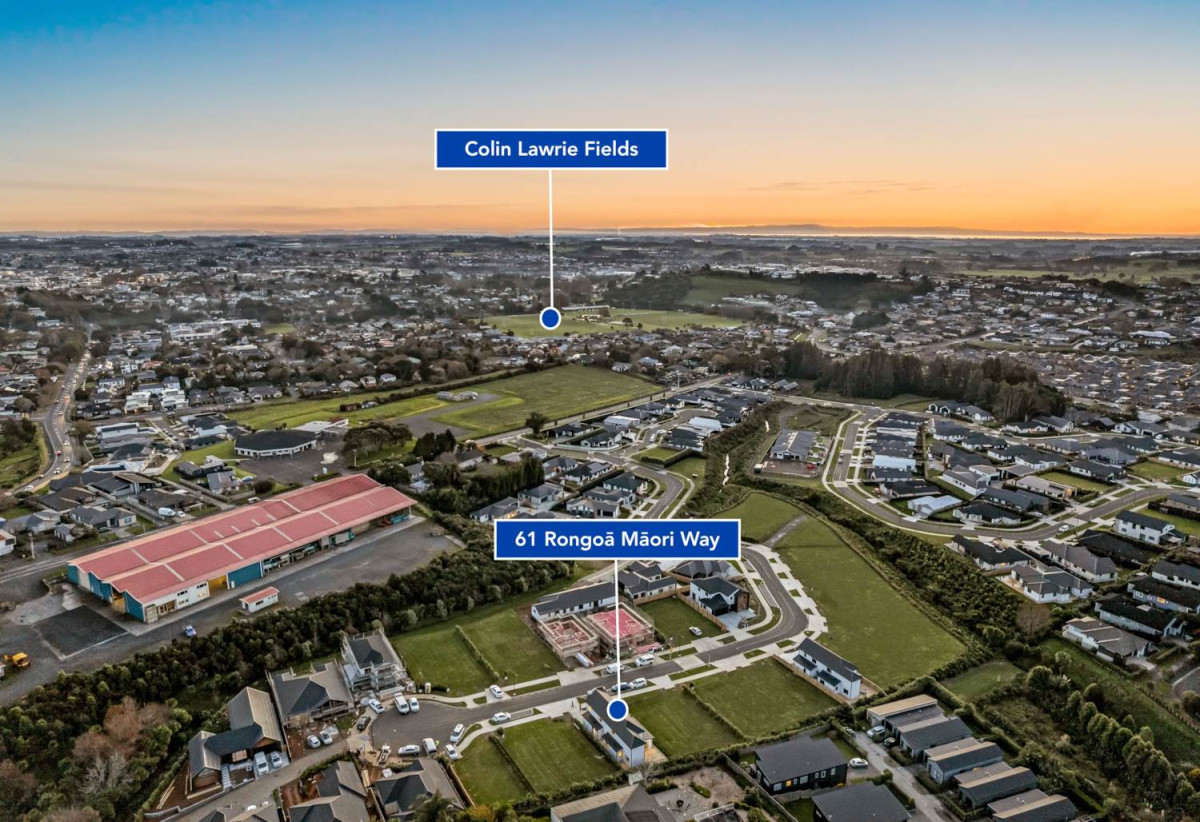 2 kitchens, 5 beds 3.5 baths house with double garage, A versatile self-contained accommodation wing with its own living area, 1 bed, 1 bath and private external entrance, 61 Rongoa Maori Way, Pukekohe, Auckland