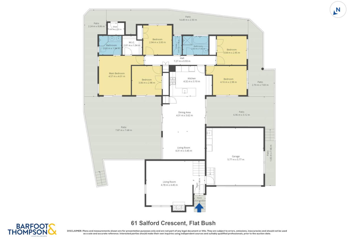 517m2 section, Brick and tile 5 beds 2 baths house with double garage, 0.4 km to Ormiston Junior College, 61 Salford Crescent, Flat Bush, Auckland