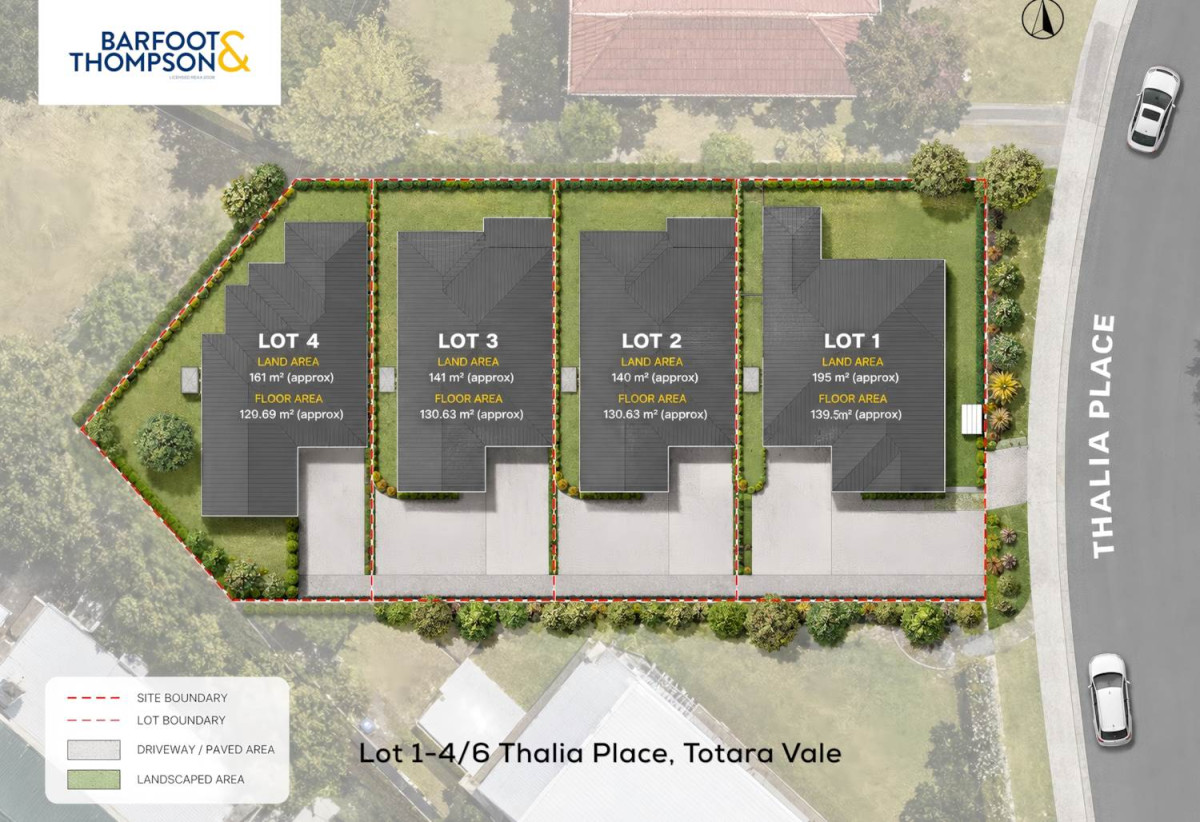 Brandnew standalone 3 beds 2.5 baths home with garage, 0.8 km to Target Road School, Lot 1-4/6 Thalia Place, Totara Vale, Auckland