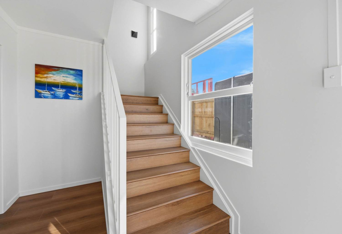 Double Westlake school Zone & Sky Tower Views, 351m2 section, Renovated 3 beds 1 bath house with carport, 2 Flexi rooms downstairs, 7C Nicholson Place, Hillcrest, Auckland