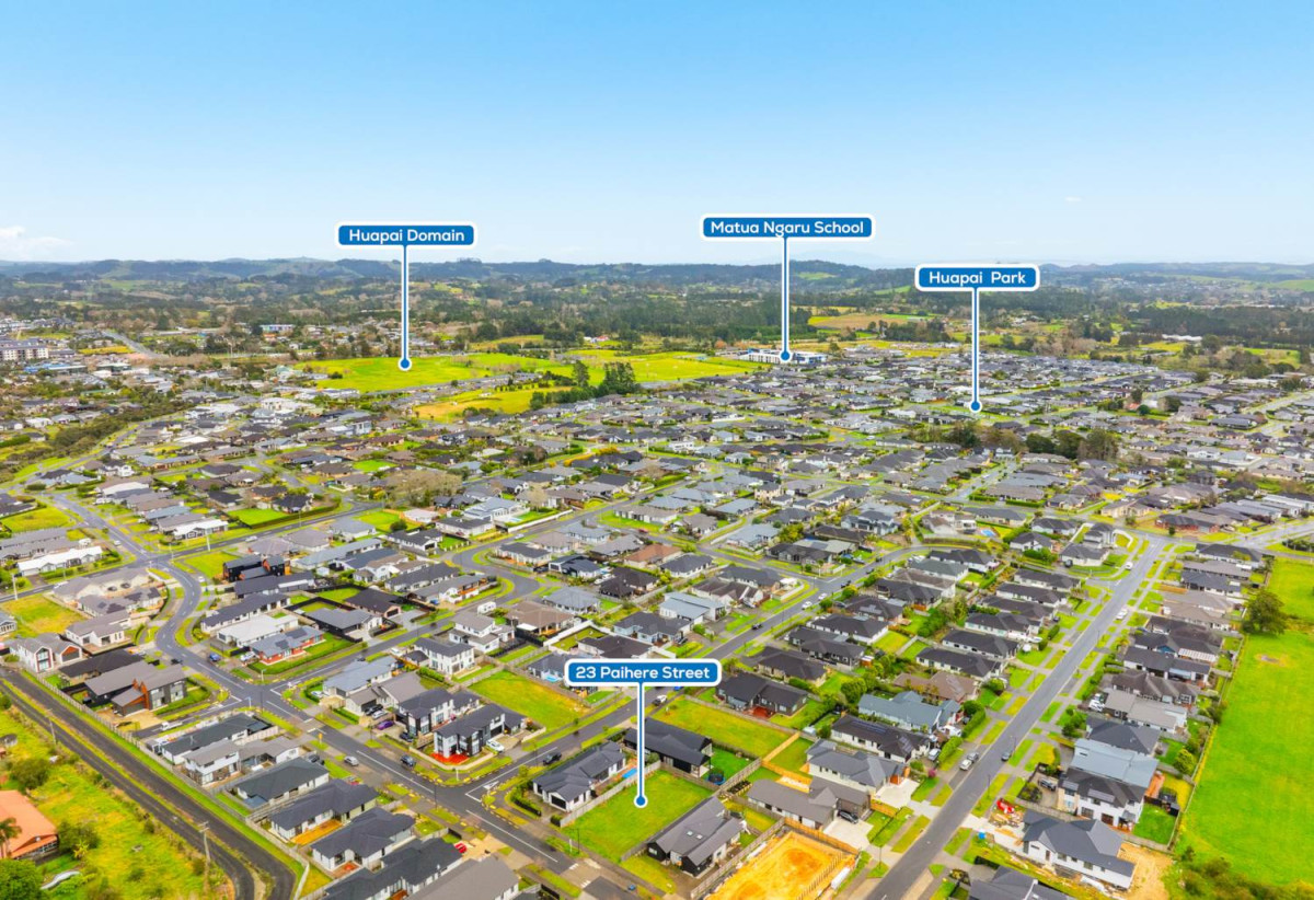 600m2 section, fully serviced and ready to go, 1 km to Matua Ngaru School, 23 Paihere Street, Huapai, Auckland