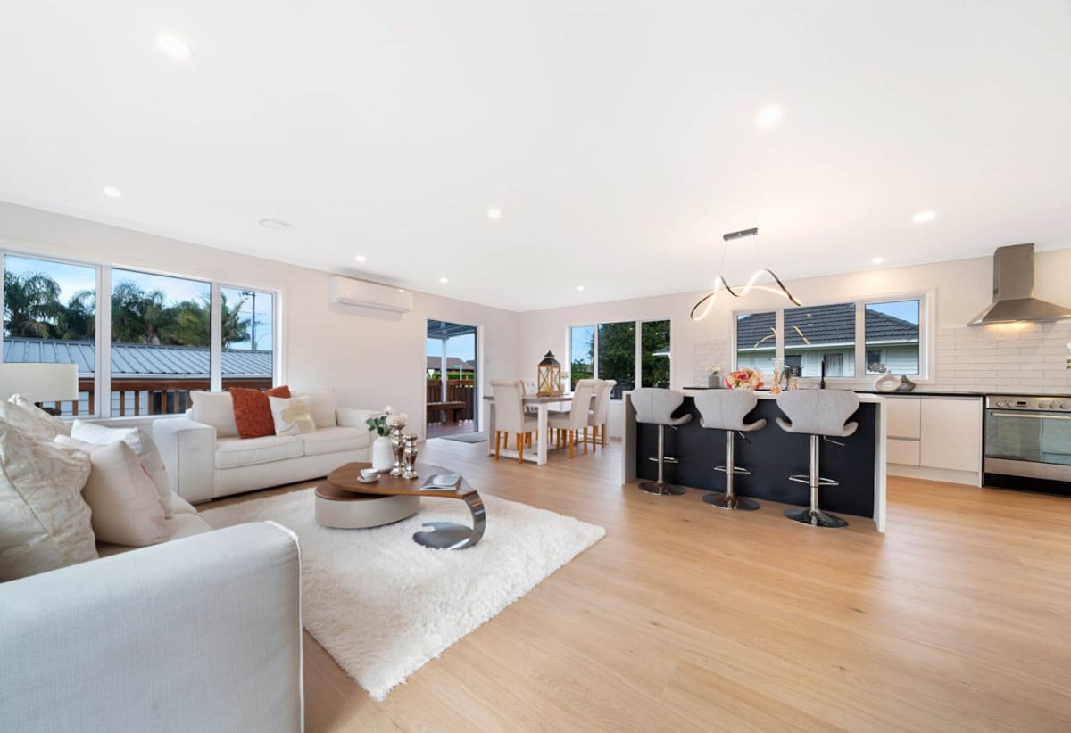 693m2 section, 5 beds + office 2 baths house with double garage, 67 Waipani Road, Te Atatu Peninsula, Auckland