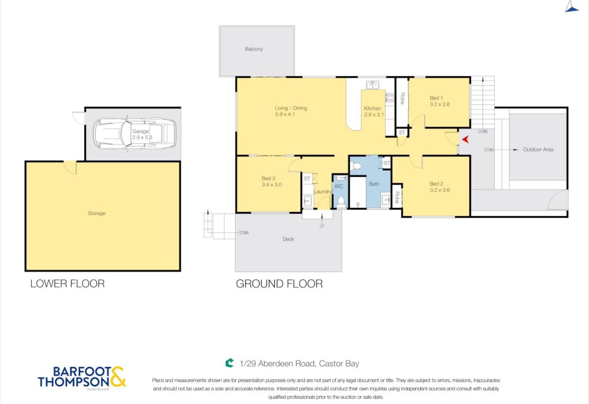 Double Westlake school zone & Rangitoto Views, Renovated 3 beds 1 bath home with a single garage, 1/29 Aberdeen Road, Castor Bay, Auckland
