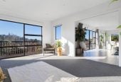 1030m2 section, Elegant Living, Sea Views & Rangitoto Zones, 6 beds (1 ensuite) + study 3.5 baths house with garage and swimming pool, A supersized entertaining lounge on the lower level, along with its own bathroom and two generous bedrooms, provides exceptional flexibility. 32 Bellbird Rise, Murrays Bay, Auckland