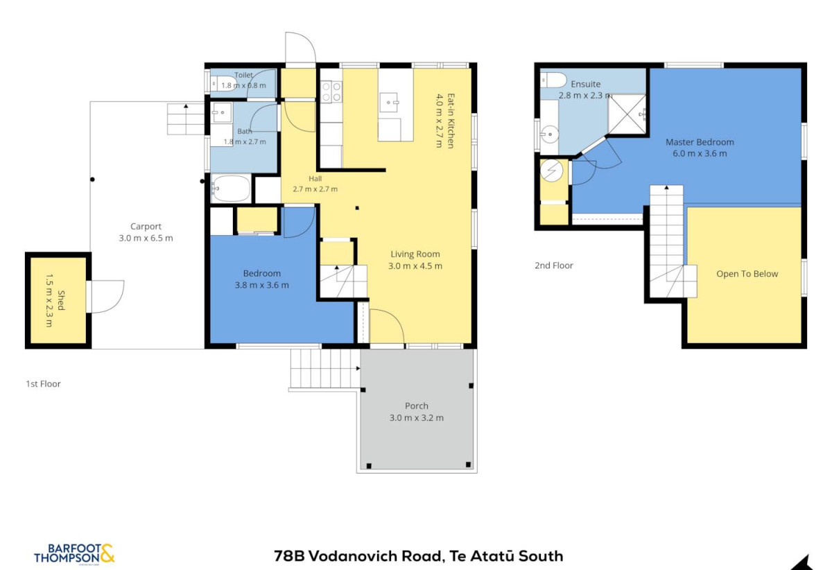 Standalone 2 beds (1 ensuite) 2 baths house with carport, 78B Vodanovich Road, Te Atatu South, Auckland