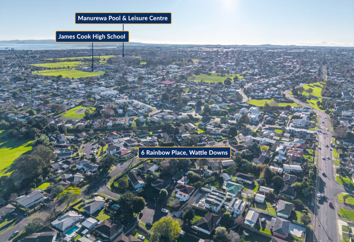 620m2 section, 3 beds 1.5 baths house with double carport, the standalone garage has been thoughtfully converted into a rumpus room and 2 flexi rooms, 6 Rainbow Place, Wattle Downs, Auckland