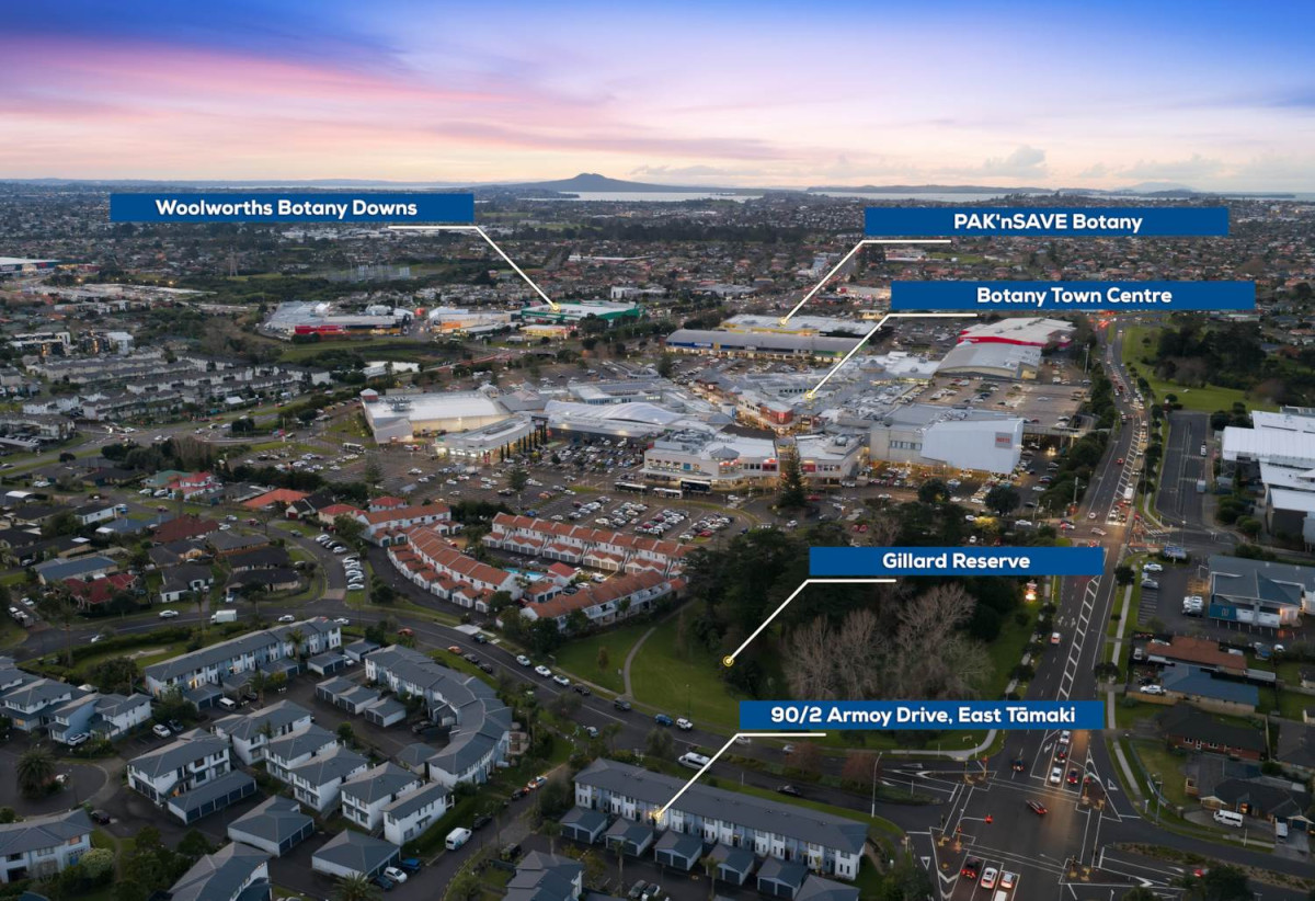 Once in 14 years, Must Sell – Vendors Moving to Retirement Village, Botany Downs Secondary College zone, 2 beds (2 ensuites) 2.5 baths home with single garage and 1 car park, Enjoy exclusive resident access to a swimming pool, tennis court and gym at no extra cost, Short walk to the mall and Botany Downs Secondary College, 90/2 Armoy Drive, East Tamaki, Auckland