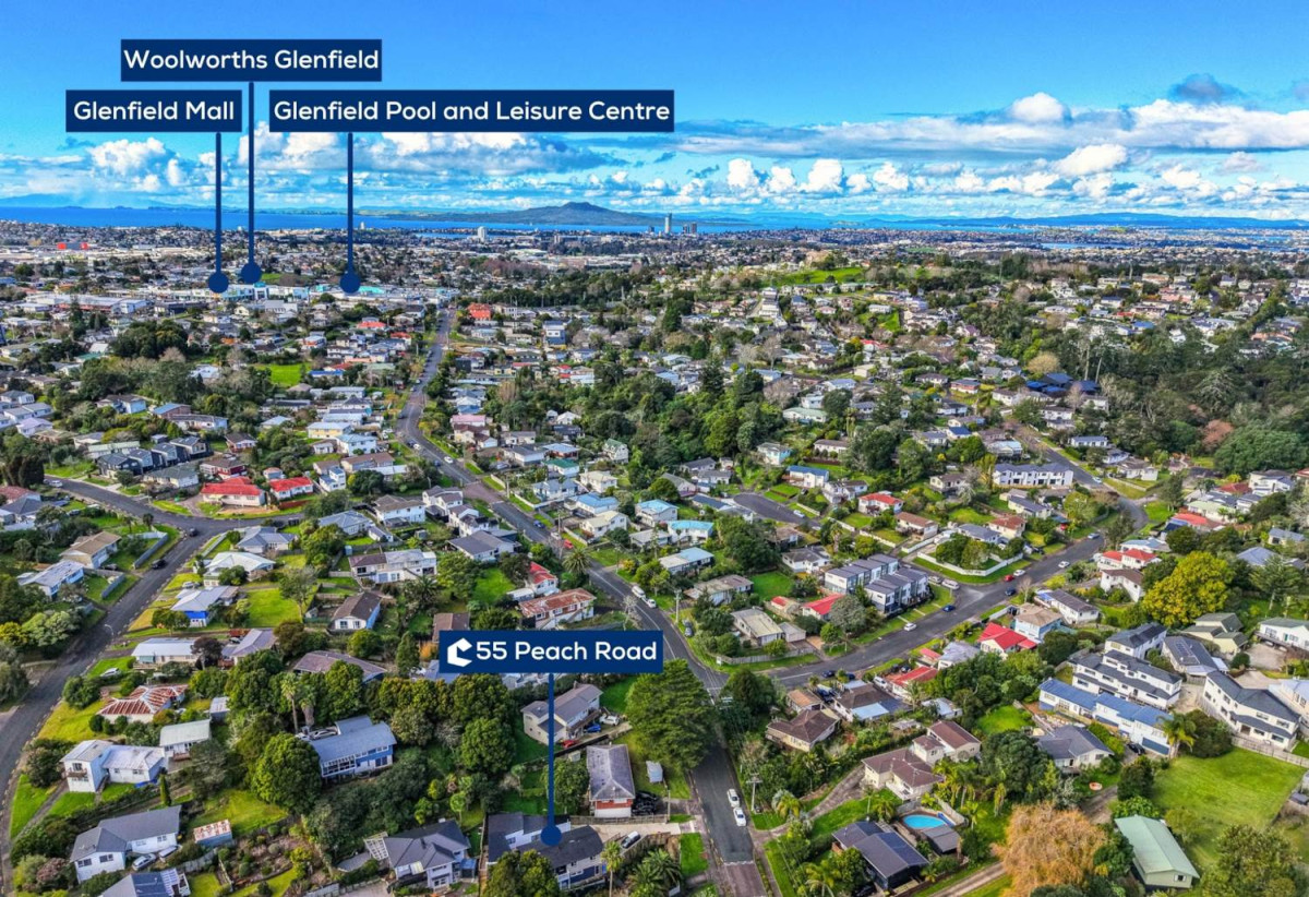 404m2 section, Renovated 3 beds 1 bath house with garage, 55 Peach Road, Glenfield, Auckland