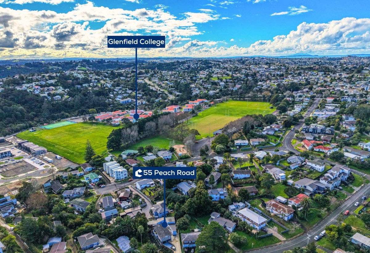 404m2 section, Renovated 3 beds 1 bath house with garage, 55 Peach Road, Glenfield, Auckland