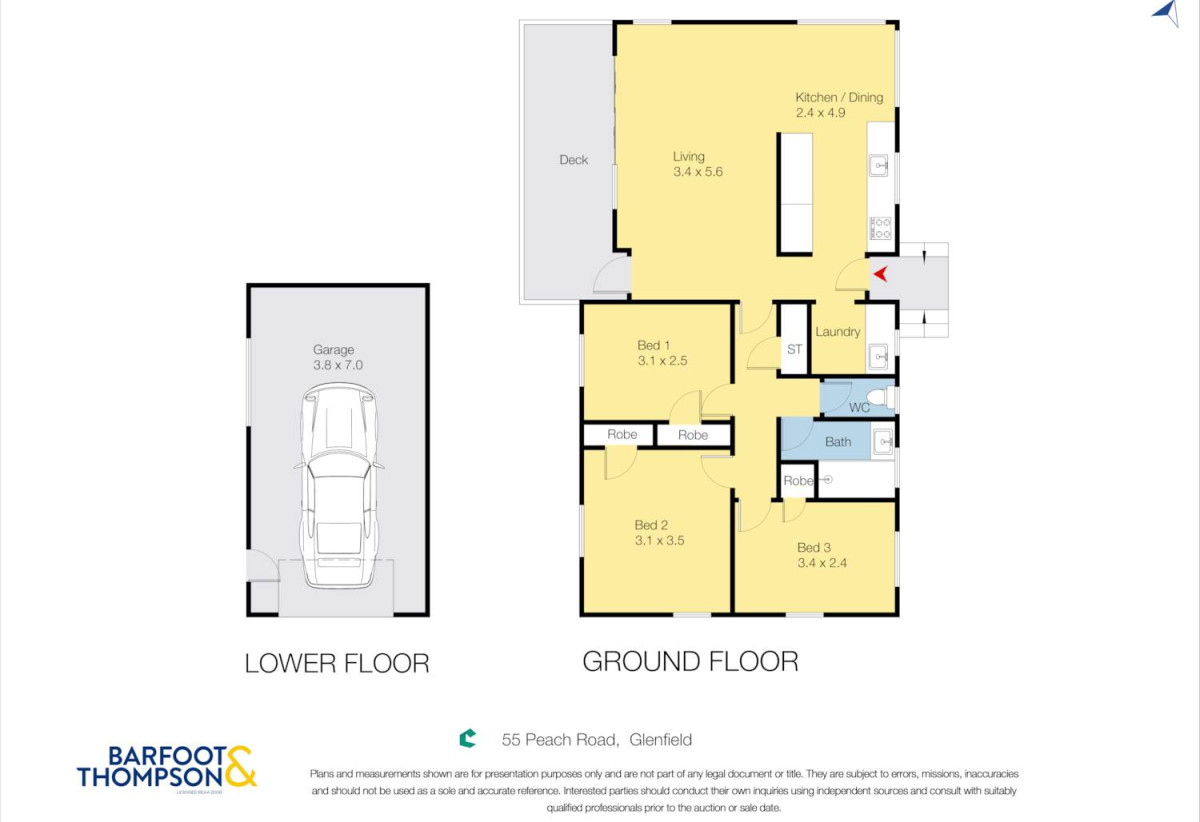 404m2 section, Renovated 3 beds 1 bath house with garage, 55 Peach Road, Glenfield, Auckland