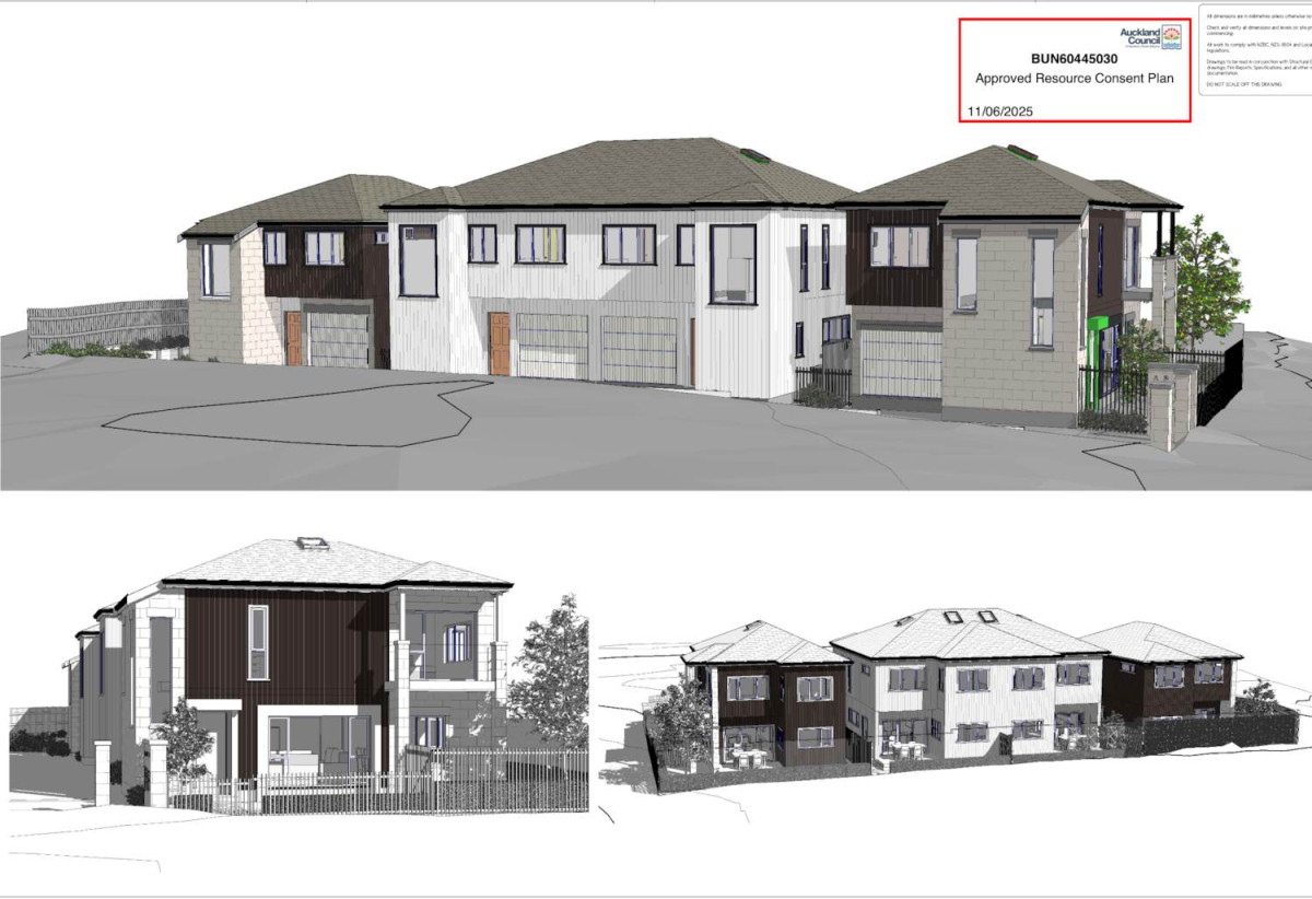 678m2 section, RC, EPA, BC approved for 4 homes ( 3 beds 2.5 baths single garage, Lot 1& 4, standalone, Lot 2 &3, duplex), Brick and tile 4 beds 1 bath house with garage, 28 Union Road, Howick, Auckland