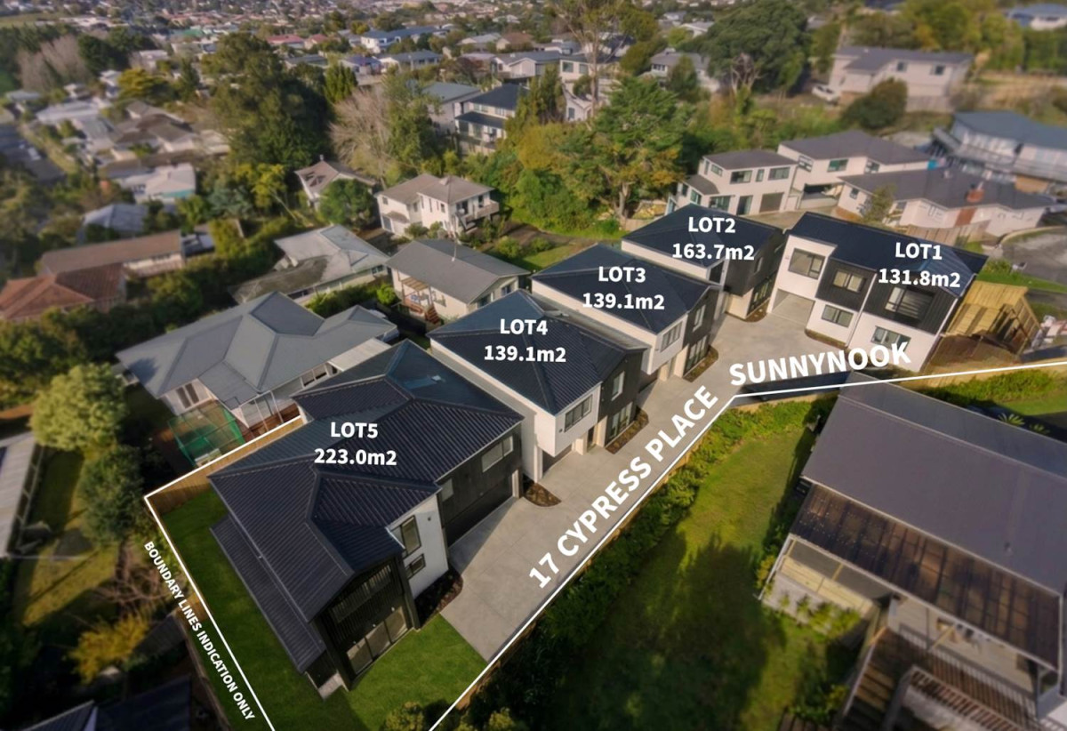 10-year Builder Guarantee, Double Westlake school zone, Brandnew standalone 5 beds 3 baths home with garage, Lot2/17 Cypress Place, Sunnynook, Auckland