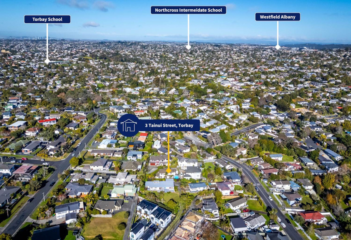 453m2 section, Brick & Panoramic Sea Views, 4 beds 2.5 baths house with double garage, 3 Tainui Street, Torbay, Auckland