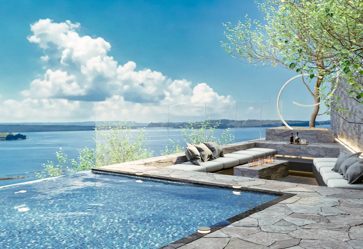 Walks to Macleans College, Freehold sections, Lots 5–9 command breathtaking 180-degree panoramic sea views, Each homesite has been designed to accommodate homes of approximately 400m², Lots 5-9/215 Bleakhouse Road, Mellons Bay, Auckland