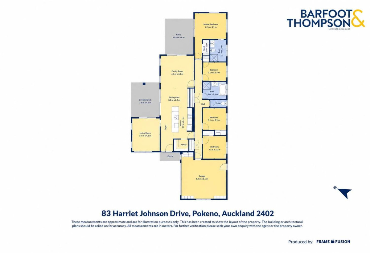 Overseas Vendors Say Sell, 640m2 section, 4 beds 2 baths house with double garage, 83 Harriet Johnston Drive, Pokeno