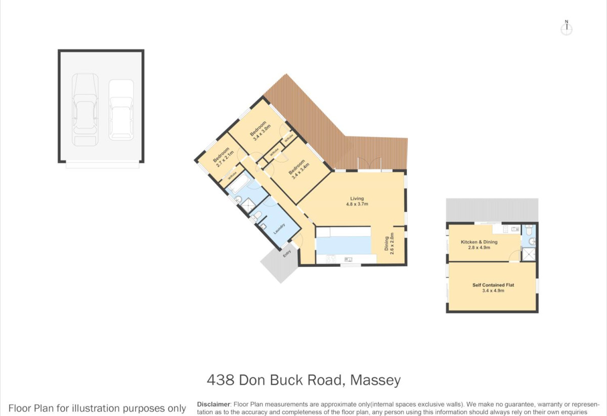 1389m2 section, Premium Development Opportunity with RC + BC + EPA for 9 townhouses (eight 2-bedroom + one 3-bedroom), each with its own parking. 3 beds 1 bath house, 438 Don Buck Road, Massey, Auckland
