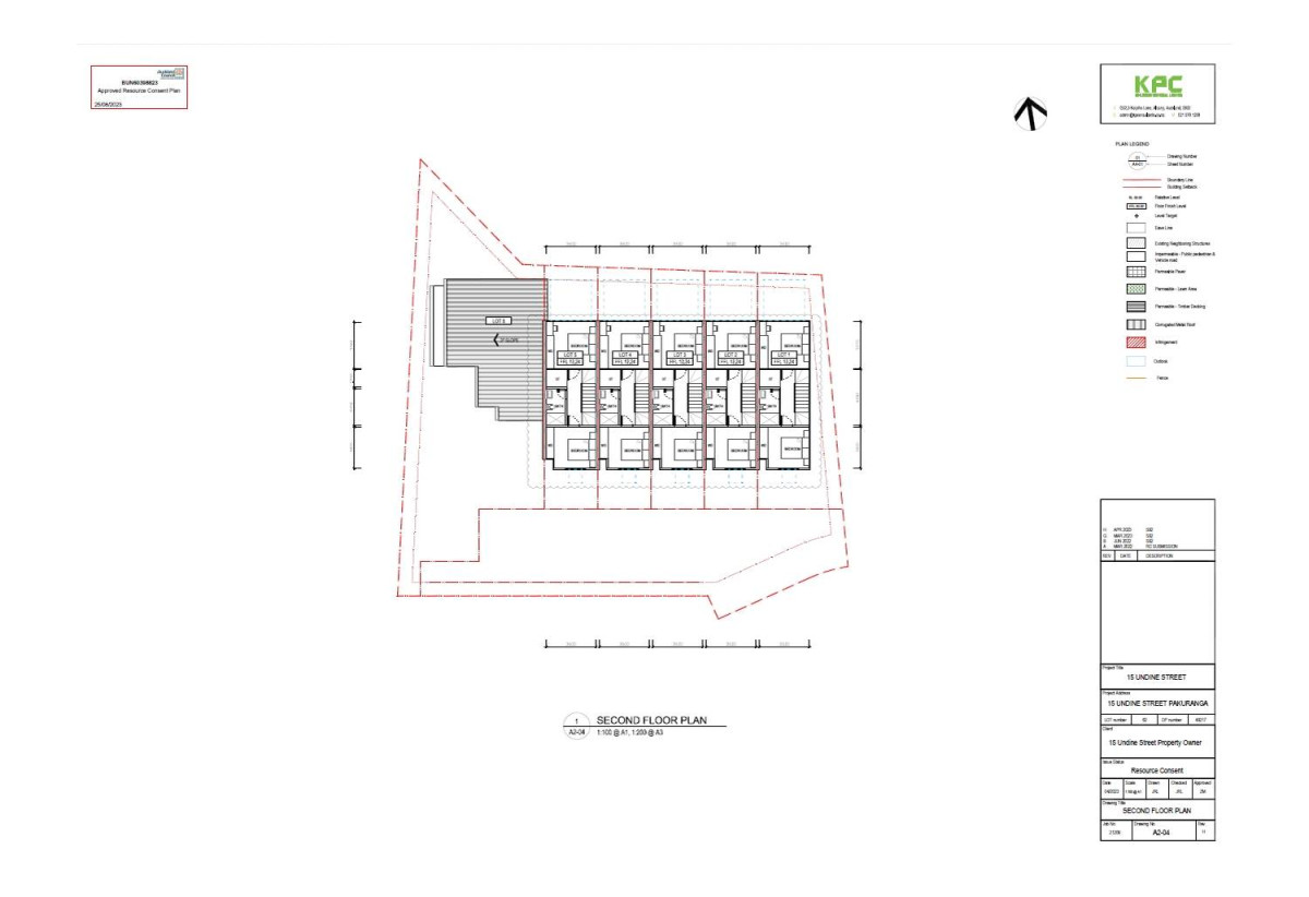 769m2 section, RC approved for 6 new home (Lots 1–5: 3 bedrooms, 2 bathrooms, 1 car park, Lot 6: 3 bedrooms, 2.5 bathrooms, 1 carport), The existing 5 beds 2 baths home is currently rented, 15 Undine Street, Pakuranga, Auckland