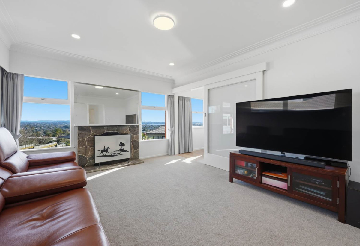 Half of 1130m2 section, Macleans College zone, Sea Views and Sky city views, Brick and tile 3 beds 2 baths house with garage, 1/68 Bleakhouse Road, Bucklands Beach, Auckland