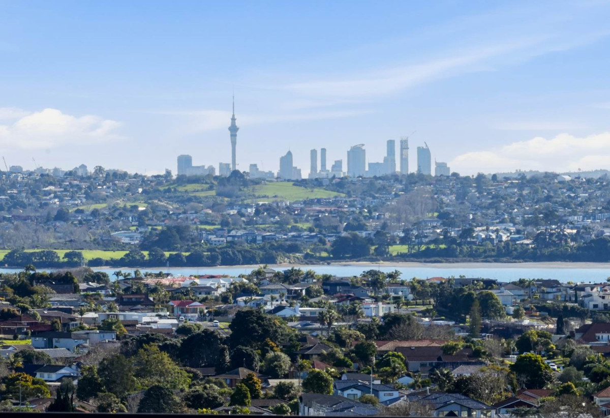 Half of 1130m2 section, Macleans College zone, Sea Views and Sky city views, Brick and tile 3 beds 2 baths house with garage, 1/68 Bleakhouse Road, Bucklands Beach, Auckland