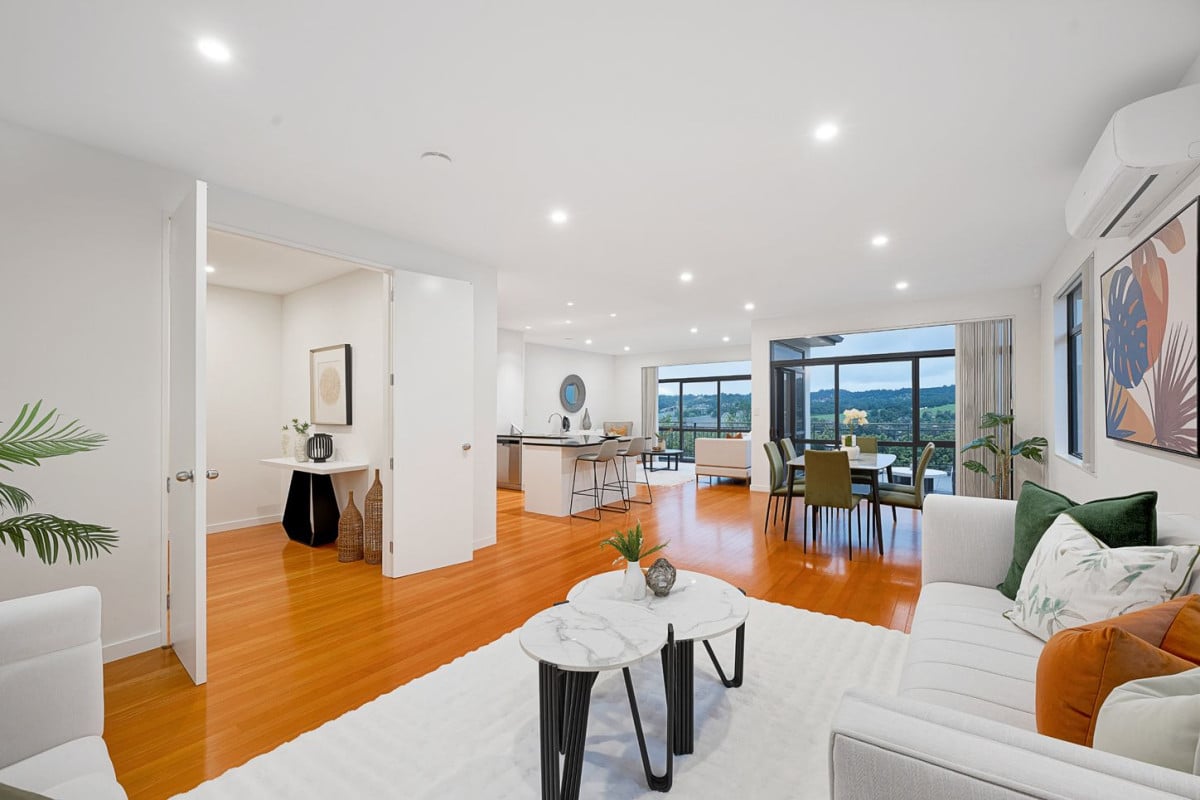 607m2 section, with uninterrupted views of the Waitakere Ranges, 256m2 4 beds 2.5 baths house with double garage, 14 Waltham Street, Henderson, Auckland