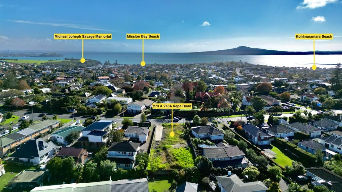 Two Titles – Clear Site, total land size of 930m2, RC approved for 6 dwellings, comprising: 2 standalone 4-bedroom homes, 2 duplex buildings (4 dwellings total), each 3 bedrooms, 5 water meters installed and paid, Power and internet connections completed, Site cleared and prepared, Approx. 50% driveway works completed, Approx. 80% of underground services completed (Three Waters), 273 & 273A Kepa Road Mission Bay, Auckland